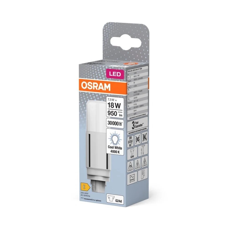 LED Pirn G24d/7,5W/230V 4000K - Osram