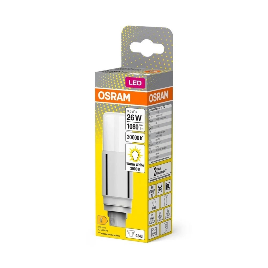 LED Pirn G24d/9,5W/230V 3000K - Osram