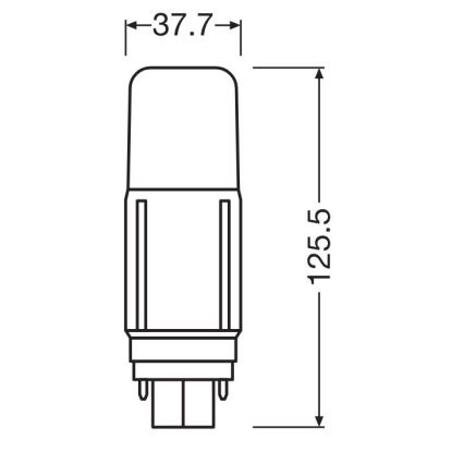 LED Pirn G24d/9,5W/230V 3000K - Osram