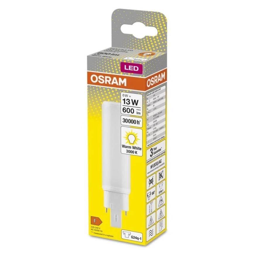LED Pirn G24q-1/6W/230V 3000K - Osram