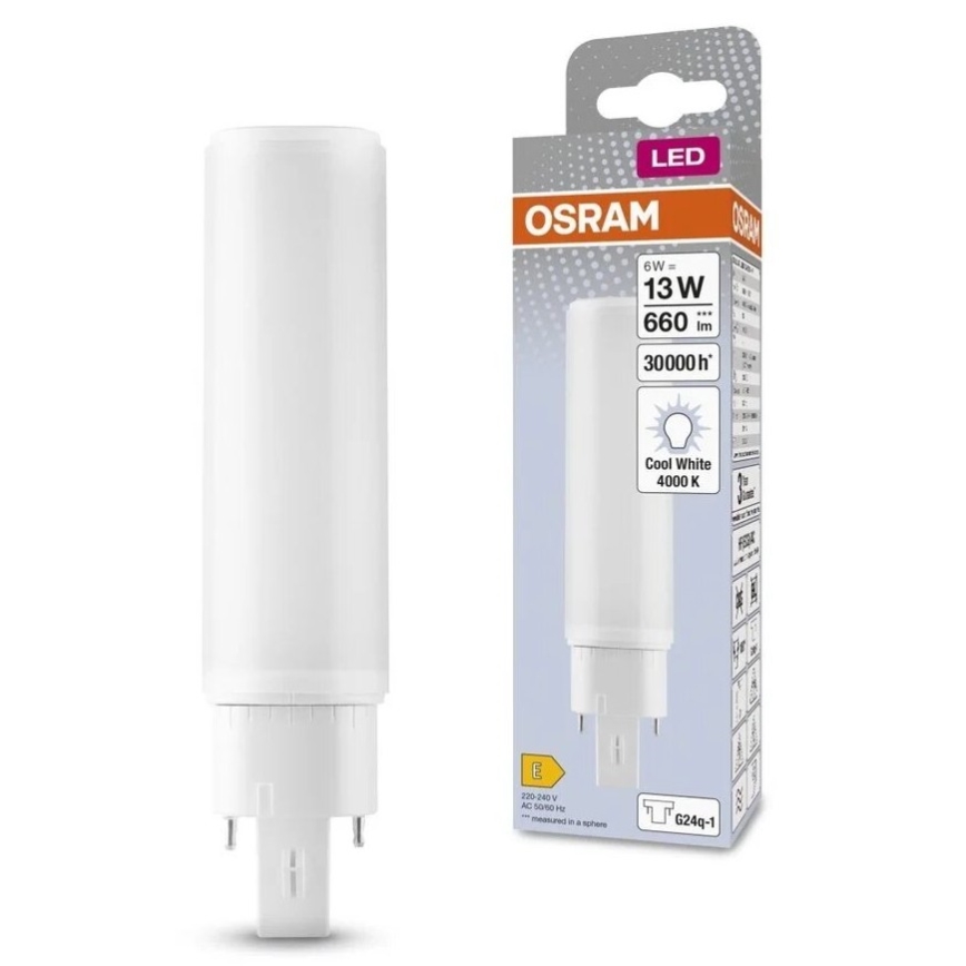 LED Pirn G24q-1/6W/230V 4000K - Osram