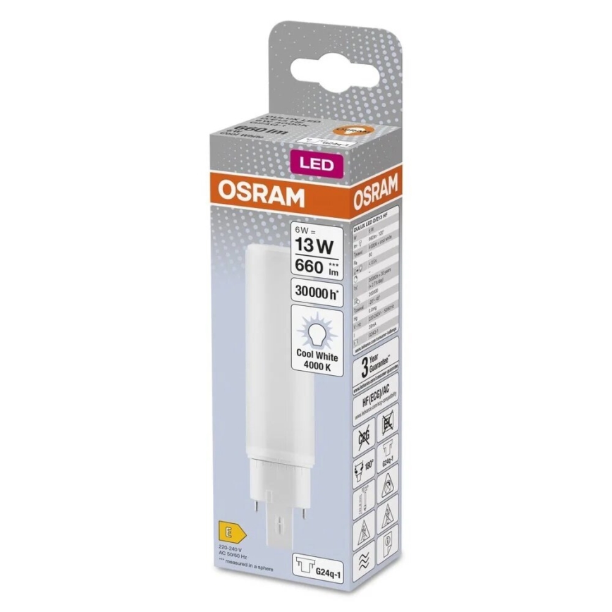 LED Pirn G24q-1/6W/230V 4000K - Osram