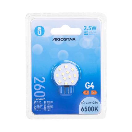 LED-pirn G4/2,5W/12V 6500K - Aigostar