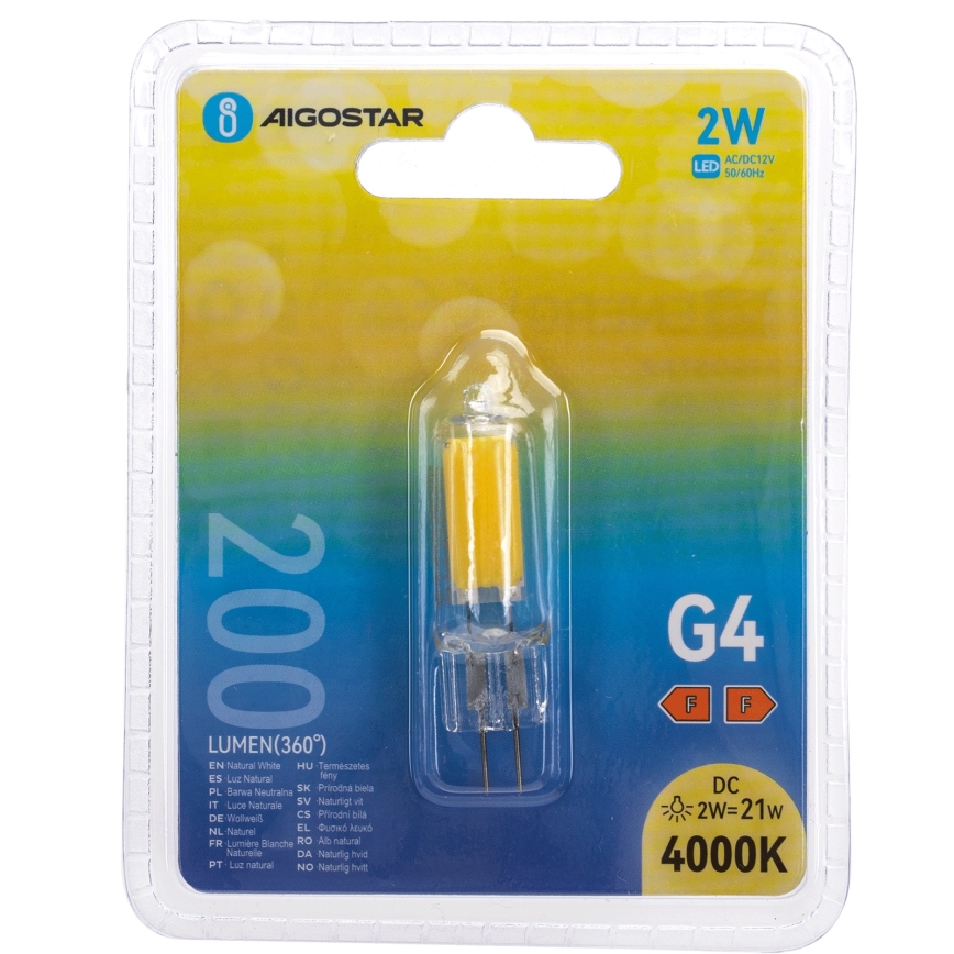 LED-pirn G4/2W/12V 4000K - Aigostar