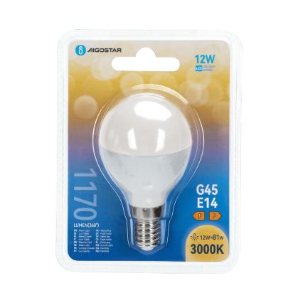 LED pirn G45 E14/12W/230V 3000K - Aigostar