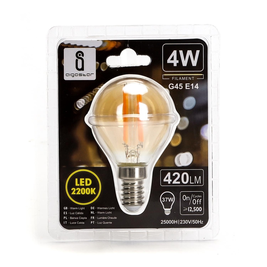 LED Pirn G45 E14/4W/230V 2200K - Aigostar