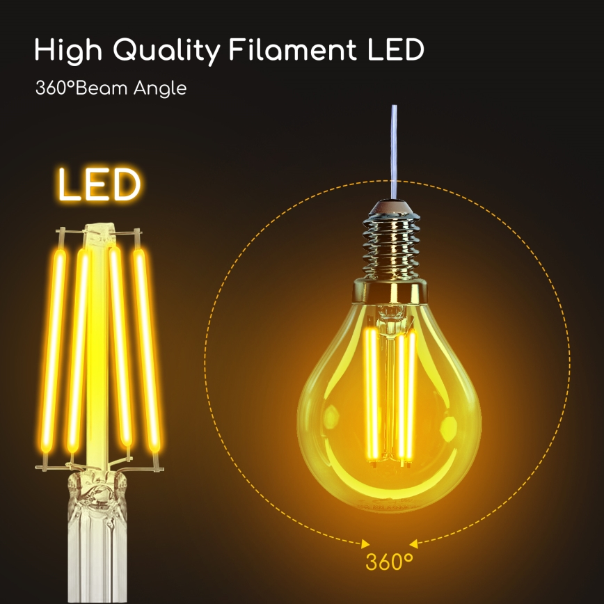 LED Pirn G45 E14/4W/230V 2700K - Aigostar