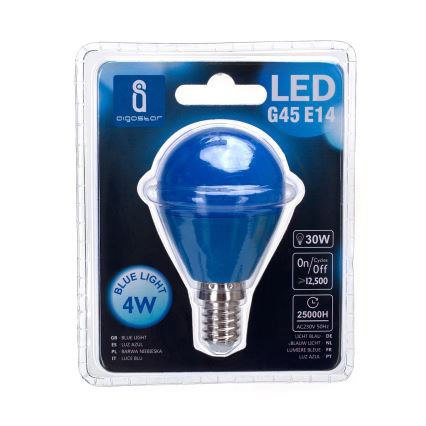 LED Pirn G45 E14/4W/230V blue - Aigostar