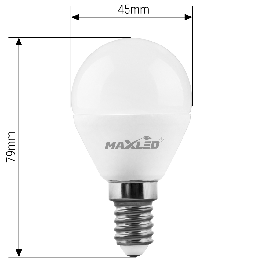 LED Pirn G45 E14/7W/230V 4000K