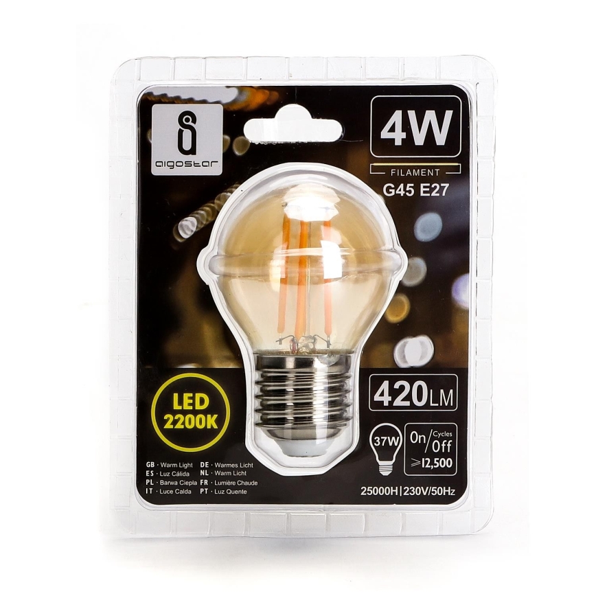 LED Pirn G45 E27/4W/230V 2200K - Aigostar