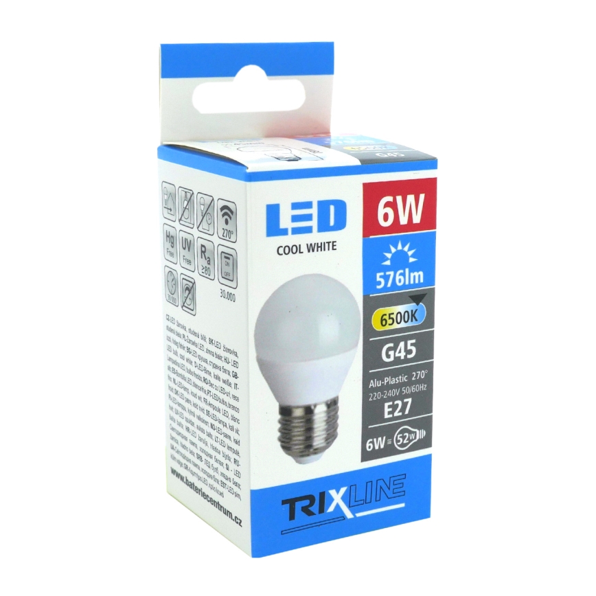 LED Pirn G45 E27/6W/230V 6500K