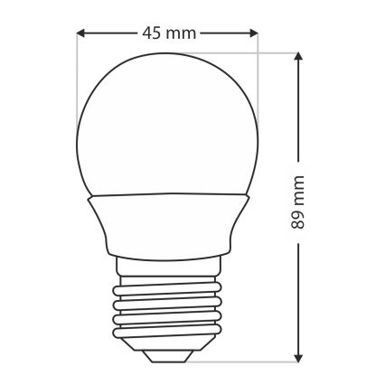 LED Pirn G45 E27/6W/230V 6500K