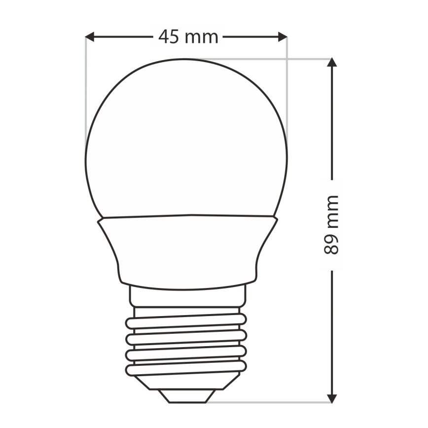 LED Pirn G45 E27/6W/230V 6500K