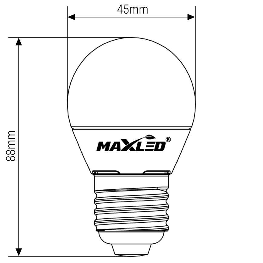 LED Pirn G45 E27/8W/230V 4000K