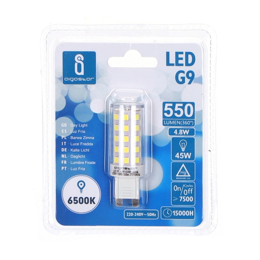 LED Pirn G9/4,8W/230V 6500K - Aigostar