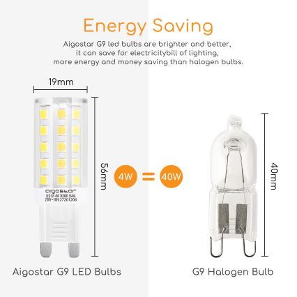 LED Pirn G9/4W/230V 3000K - Aigostar