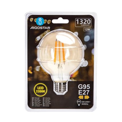 LED Pirn G95 E27/12W/230V 2200K - Aigostar
