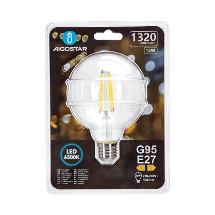 LED Pirn G95 E27/12W/230V 6500K - Aigostar