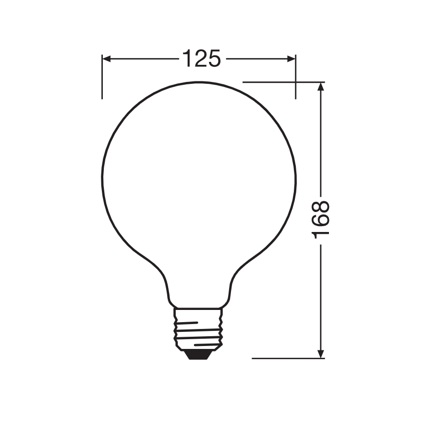 LED-pirn GLOBE CLASSIC FILAMENT G125 E27/11,6W/230V 4000K - Ledvance