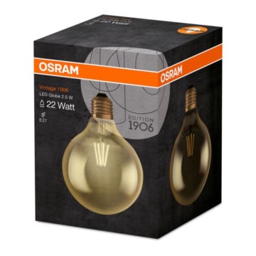 LED Pirn GLOBE E27/2.5W/230V 2,400K - Osram