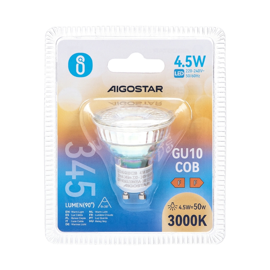 LED Pirn GU10/4,5W/230V 3000K - Aigostar