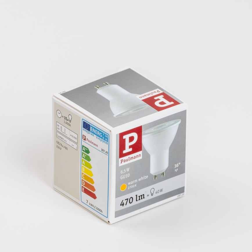 LED Pirn GU10/6,5W/230V 2700K - Paulmann 28720