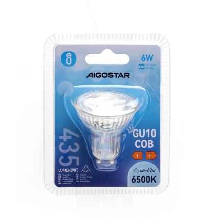 LED Pirn GU10/6W/230V 6500K - Aigostar
