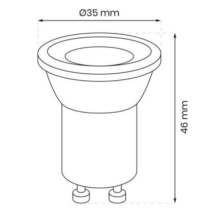 LED Pirn GU10-MR11/3W/230V 3000K