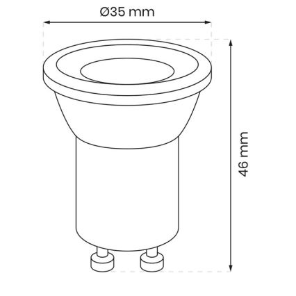 LED Pirn GU10-MR11/3W/230V 4000K