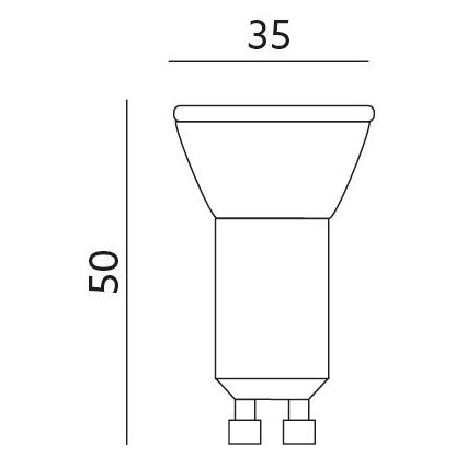 LED Pirn GU10-MR11/4W/230V 3000K