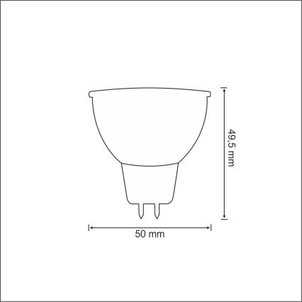 LED Pirn GU5,3/MR16/2,6W/12V 6400K