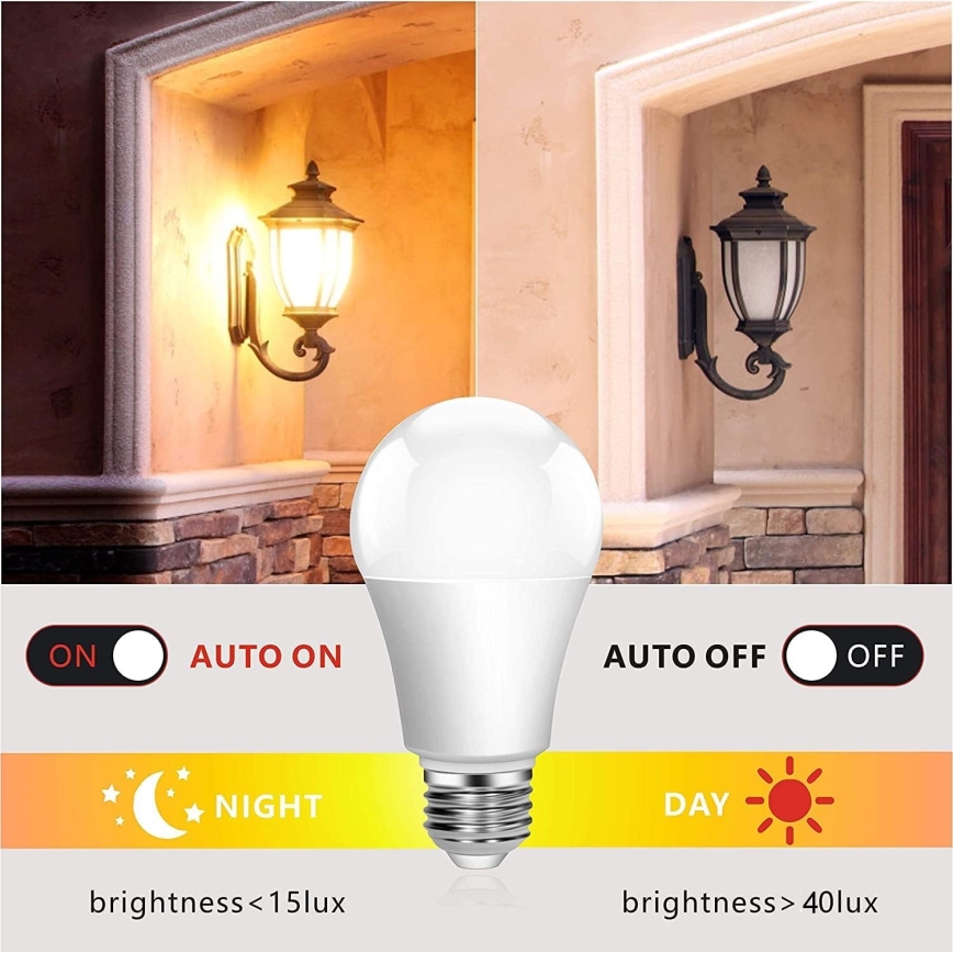 LED Pirn hämardusanduriga ECOLINE A60 E27/12W/230V 3000K -  Brilagi