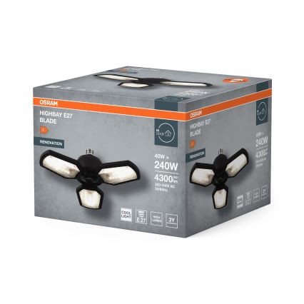 LED-pirn HIGHBAY E27/40W/230V 4000K - Osram