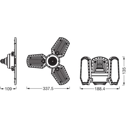 LED-pirn HIGHBAY E27/40W/230V 4000K - Osram