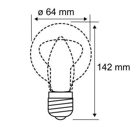 LED Pirn INNER ST64 E27/3,5W/230V 1800K - Paulmann 28885