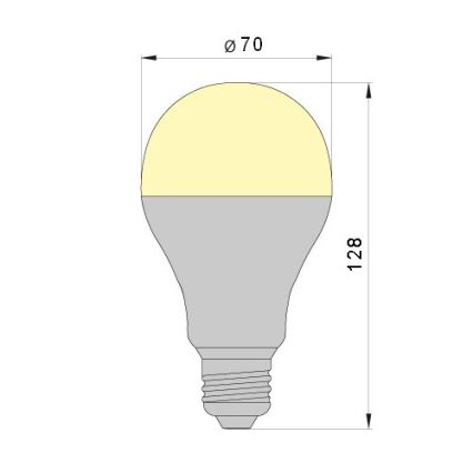 LED Pirn LEDSTAR A70 E27/18W/230V 3000K