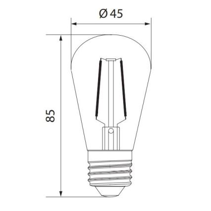 LED Pirn LEDSTAR CLASIC ST45 E27/1W/230V 3000K