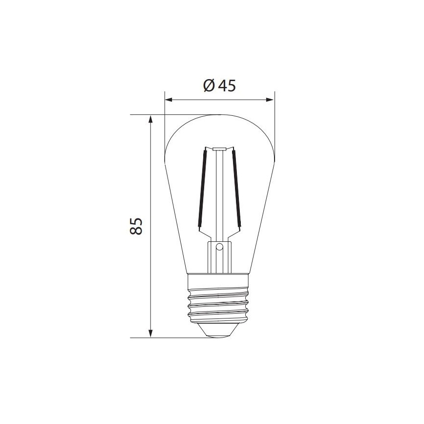 LED Pirn LEDSTAR CLASIC ST45 E27/2W/230V 3000K