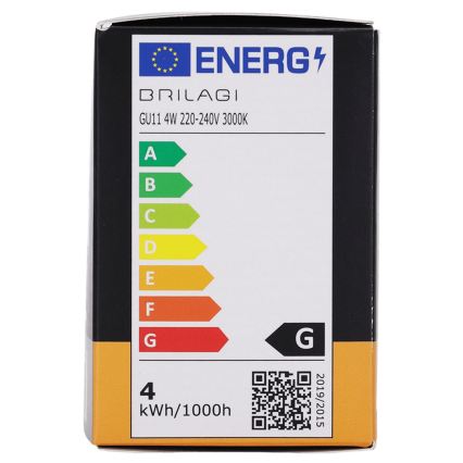 LED-pirn MR11 GU10/4W/230V 3000K - BRILAGI
