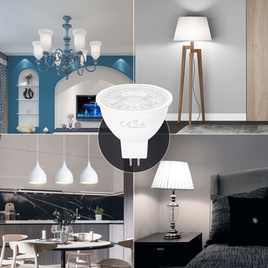 LED Pirn MR16 GU5,3/6W/12V 6500K - Aigostar