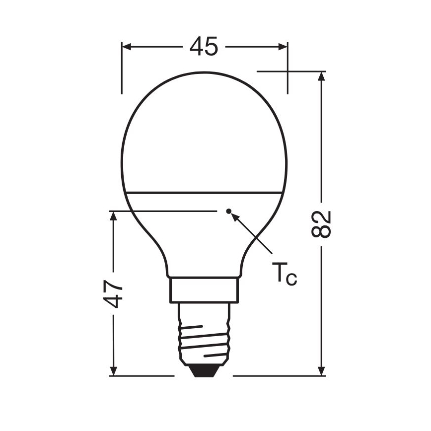 LED Pirn P40 E14/4,9W/230V 2700K - Osram