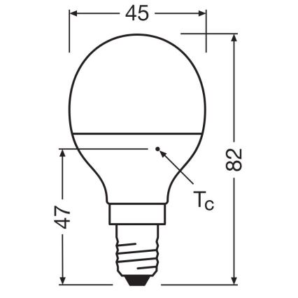 LED Pirn P40 E14/4,9W/230V 4000K - Osram