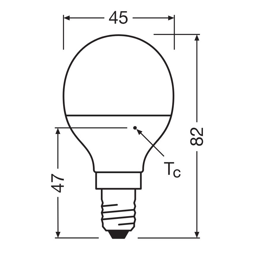 LED Pirn P40 E14/4,9W/230V 4000K - Osram