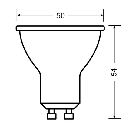 LED-pirn PAR16 GU10/4,5W/230V 6500K 60° - Osram