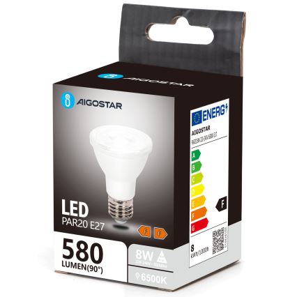 LED Pirn PAR20 E27/8W/230V 6500K - Aigostar