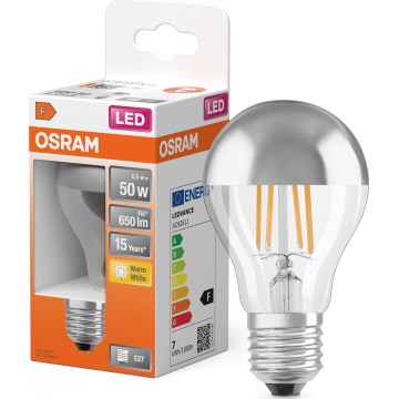 LED-pirn peegelpinnaga FILAMENT E27/6,5W/230V 2700K hõbedane- Osram