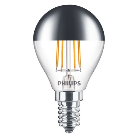 LED Pirn peegelsfäärilise korgiga DECO Philips P45 E14/4W/230V 2700K