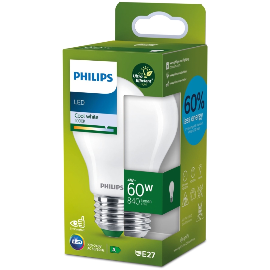 LED Pirn Philips A60 E27/4W/230V 4000K