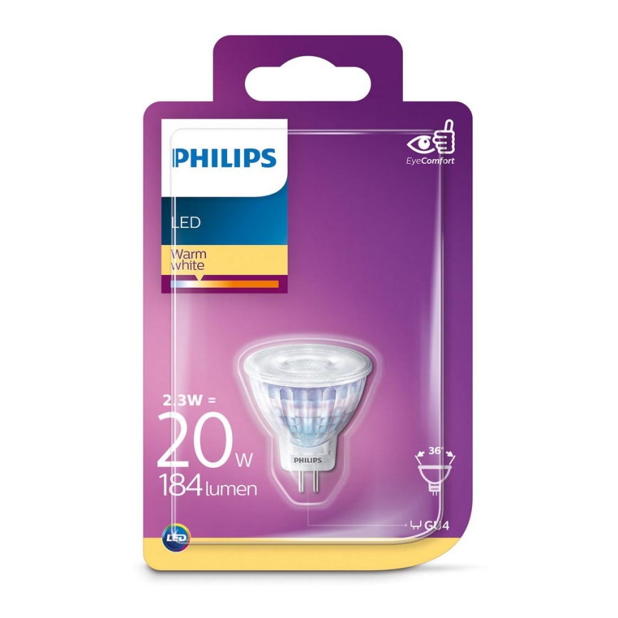 LED Pirn Philips GU4/2.3W/12V 2700K
