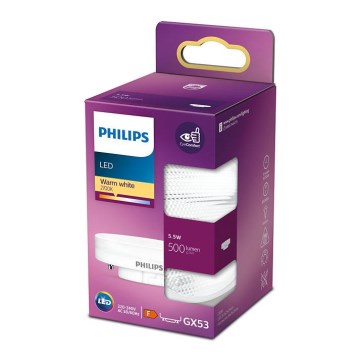 LED Pirn Philips GX53/5,5W/230V 2700K